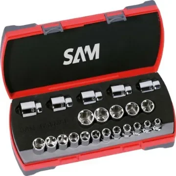SAM 22-Piece Metric 1/2 in Standard Socket Set, 6 point - 75-SH22A product image