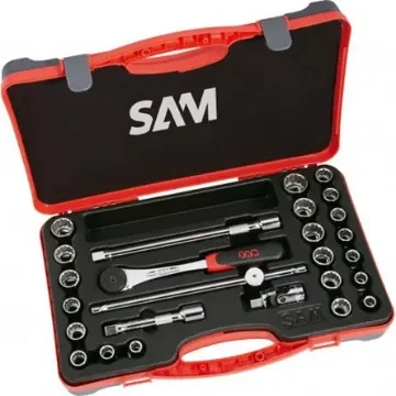 SAM 26-Piece Imperial, Metric 1/2 in Standard Socket Set with Ratchet - 75-SPM26 product image