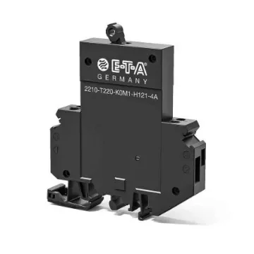 ETA Thermal Magnetic Circuit Breaker - 2210  Single Pole DIN Rail Mount, 1A Current Rating - 2210-T210-K0M1-H121-1A product image