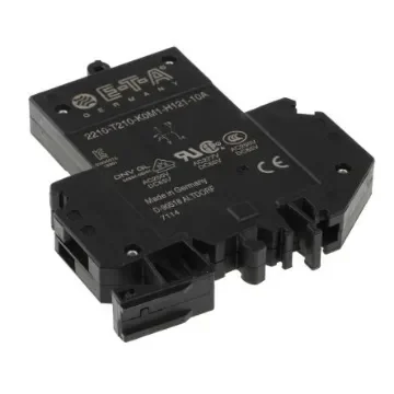 ETA Thermal Circuit Breaker - 2210  Single Pole 277, 480V Voltage Rating DIN Rail Mount, 10A Current Rating - 2210-T210-K0M1-H121-10A product image
