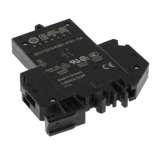 ETA Thermal Circuit Breaker - 2210  Single Pole 277, 480V Voltage Rating DIN Rail Mount, 10A Current Rating - 2210-T210-K0M1-H121-10A product image