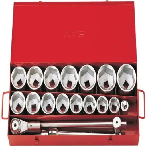 SAM 20-Piece Metric 1 in Standard Socket Set with Ratchet, Square - 79-M20 product image