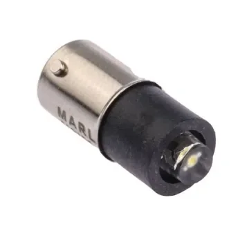 Marl White LED Indicator Lamp, 110V dc, BA9s Base, 4.8mm Diameter, 750mcd - 215-997-25-38 product image