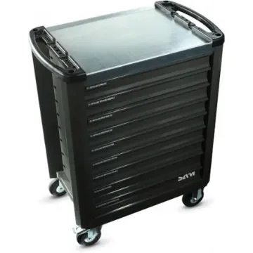 SAM 9 Drawer Galvanised Steel Wheeled Tool Trolley - SERVI-930N-GR product image