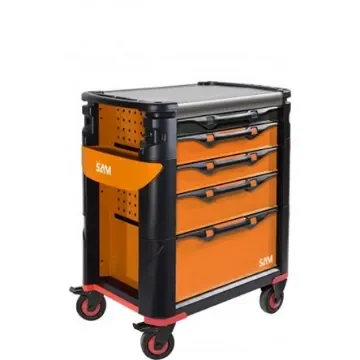 SAM 5 Drawer Sheet Metal Wheeled Tool Trolley - SERVI-HYB product image