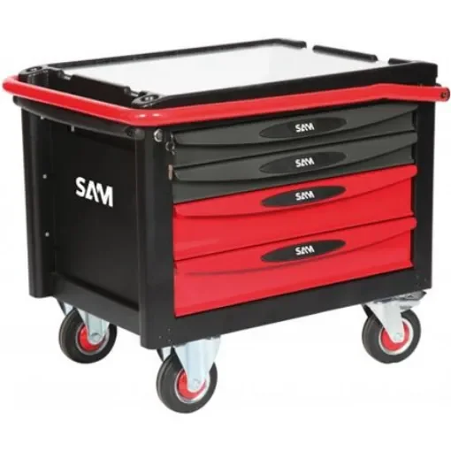 SAM 4 Drawer Aluminium Wheeled Tool Trolley - SERVI-R40R product image