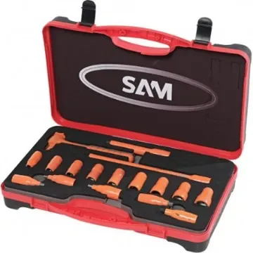 SAM 17-Piece Metric 3/8 in Insulated Bit Socket Set with Ratchet, VDE/1000V - ZJH-J17PCE product image