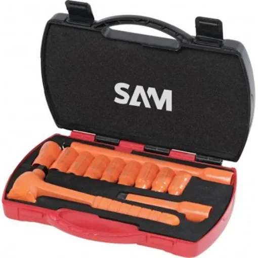 SAM 12-Piece Metric 1/2 in Insulated Bit Socket Set with Ratchet, VDE/1000V - ZS-J12PCE product image