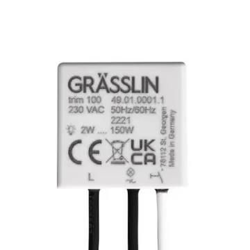 Grasslin Dimmer Switch, 230V ac, 150W - 49.01.0001.1 product image