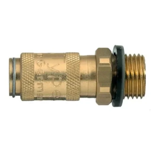 Legris Nickel Plated Brass Male Pneumatic Quick Connect Coupling, BSPP 1/8 in Male 10mm Male Thread - 20KBAW10MPN product image