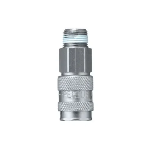 Legris Nickel Plated Brass Male Pneumatic Quick Connect Coupling, BSPT 1/2 in Male 23mm Male Thread - 23KAAK13MPN product image