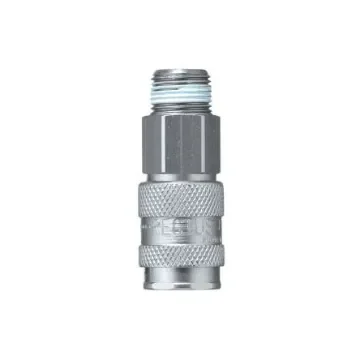 Legris Nickel Plated Brass Male Pneumatic Quick Connect Coupling, BSPP 1/4 in Male 23mm Male Thread - 23KAAW13MPN product image