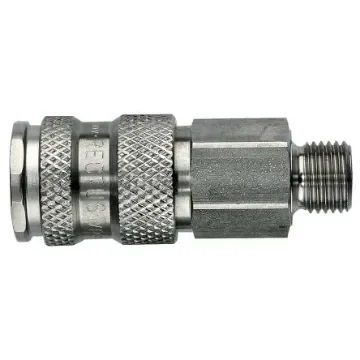 Legris Stainless Steel Male Pneumatic Quick Connect Coupling, BSPP 1/4 in Male 23mm Male Thread - 25KAAW13EVX product image