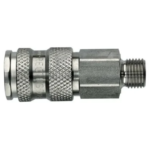 Legris Stainless Steel Male Pneumatic Quick Connect Coupling, BSPP 1/4 in Male 23mm Male Thread - 25KAAW13EVX product image