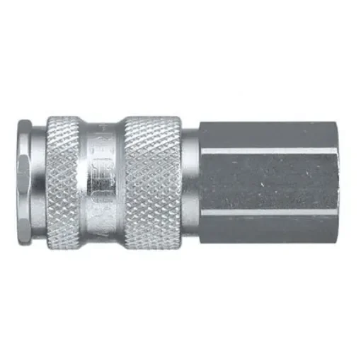 Legris 304 Stainless Steel Female Pneumatic Quick Connect Coupling, 1/4 in Female 23mm Female Thread - 25KAIW13RVX product image