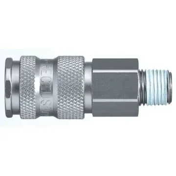 Legris Nickel Plated Brass Male Pneumatic Quick Connect Coupling, BSPP 1/4 in Male 23mm Male Thread - 25KBAW13MPN product image