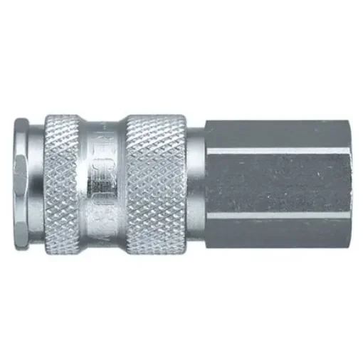 Legris Stainless Steel Female Pneumatic Quick Connect Coupling, BSPP 1/8 in Female 23mm Female Thread - 25KBIW13EVX product image