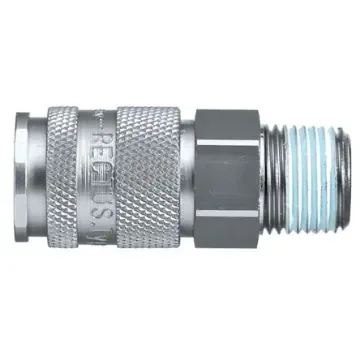 Legris Nickel Plated Brass Male Pneumatic Quick Connect Coupling, 3/4 in Male 27mm Male Thread - 27KAAK26MPN product image