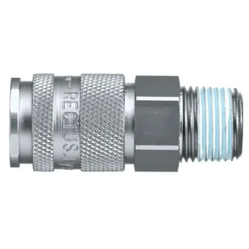 Legris Nickel Plated Brass Male Pneumatic Quick Connect Coupling, 3/4 in Male 27mm Male Thread - 27KAAK26MPN product image