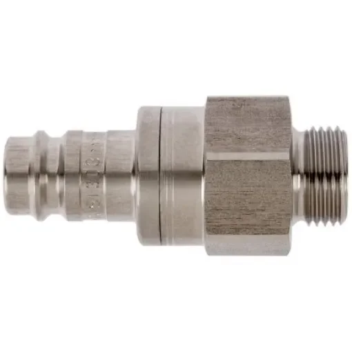 Legris Nickel Plated Brass Male Pneumatic Quick Connect Coupling, G 1/4 Male Male Thread - 27SBAW21MPN product image