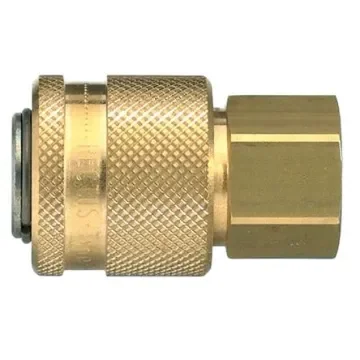 Legris Nickel Plated Brass Female Pneumatic Quick Connect Coupling, 1/2 in Female 30mm Female Thread - 30KAIW21SPN product image