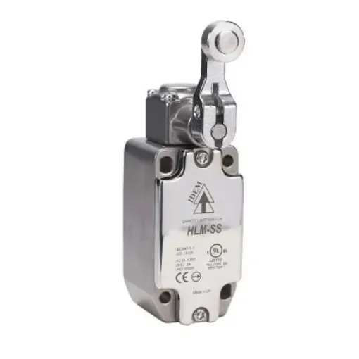 IDEM HLM-SS Series Short Roller Lever Safety Limit Switch, 2NC, 2NO, IP67, IP69K, 2NO/2NC, Stainless Steel Housing, - 175001 product image