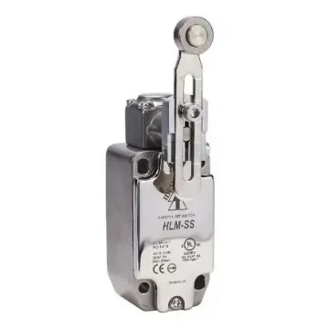 IDEM HLM-SS Series Adjustable Roller Lever Safety Limit Switch, 2NC, 2NO, IP67, IP69K, 2NO/2NC, Stainless Steel - 175301 product image