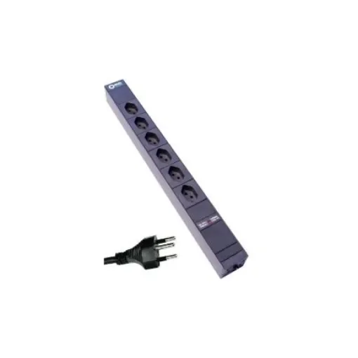 RND Type J - Swiss 6 Gang Extension socket, 3m Cable, 10A, 230 V - RND 465-00213 product image
