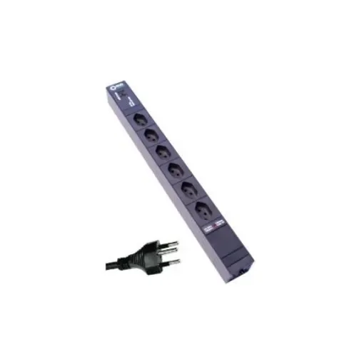 RND Type J - Swiss 6 Gang Extension socket, 3m Cable, 10A, 230 V - RND 465-00214 product image