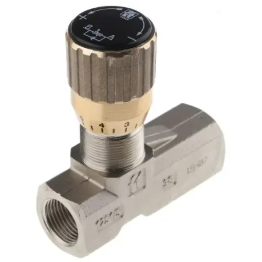 RS PRO Inline Mounting Hydraulic Flow Control Valve, G 3/8, 210bar, 30L/min - 2834029 product image