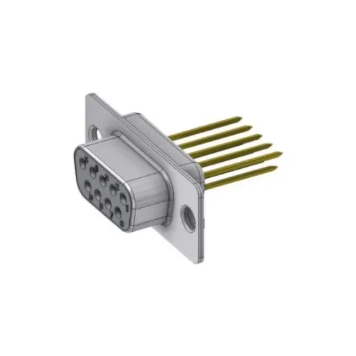 Deltron Connectors DTZ 9 Way Horizontal D-sub Connector Socket - DTS09SW3/2 product image