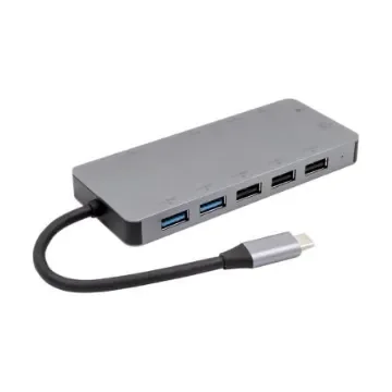 Exsys 4K USB Docking Station with HDMI, VGA - 6 x USB ports, USB A, USB C - EX-1221HM product image