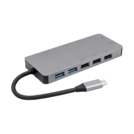 Exsys 4K USB Docking Station with HDMI, VGA - 6 x USB ports, USB A, USB C - EX-1221HM product image