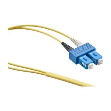 Leoni Kerpen SC to SC Duplex Single Mode OS2 Fibre Optic Cable, 9/125µm, Yellow, 2m - LKD9A1307700000 product image