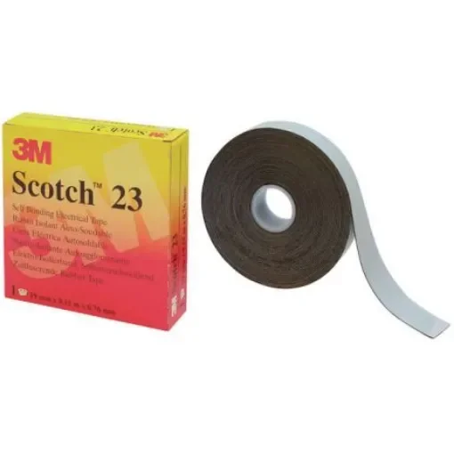 3M Black Ethylene Propylene Rubber Electrical Tape, 19mm x 9m - SCOTCH 23, 19MMX9M product image