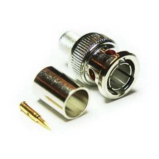 RS PRO, Plug Cable Mount BNC Connector, 75O, Crimp Termination, Straight Body - 2837110 product image