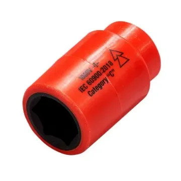 ITL Insulated Tools Ltd 1/2 in Drive 13mm Insulated Standard Socket, 6 point, VDE/1000V, 51 mm Overall Length - 1382 product image