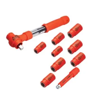 ITL Insulated Tools Ltd 1-Piece Imperial 1/2 in Standard Socket Set with Ratchet, 12 point, VDE/1000V - 27 product image