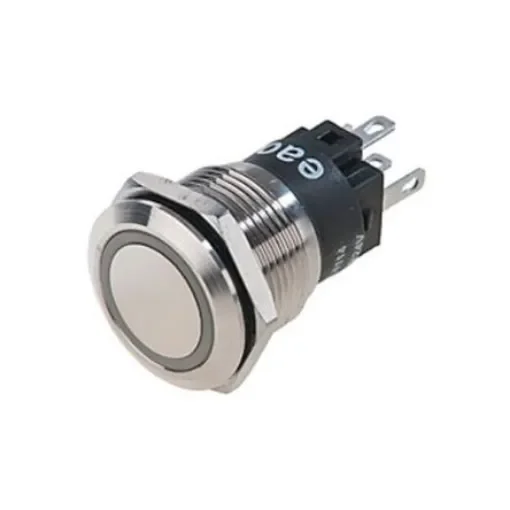 EAO Illuminated Push Button Switch, Momentary, Panel Mount, 22mm Cutout, 1CO, Yellow LED, 24V, IP65 - 82-6151.1144 product image