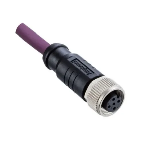 Amphenol Industrial Straight Female 5 way M12 to Pigtail Connector & Cable, 2m - MSAS-05BFFM-SL8J02 product image