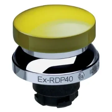 Schmersal EX-RDP Series Yellow Momentary Push Button Head, 22.3mm Cutout, IECEx - EX-RDP40GB product image