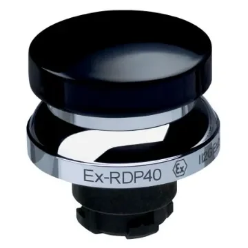 Schmersal EX-RDP Series Black Momentary Push Button Head, 22.3mm Cutout, IECEx - EX-RDP40SW product image
