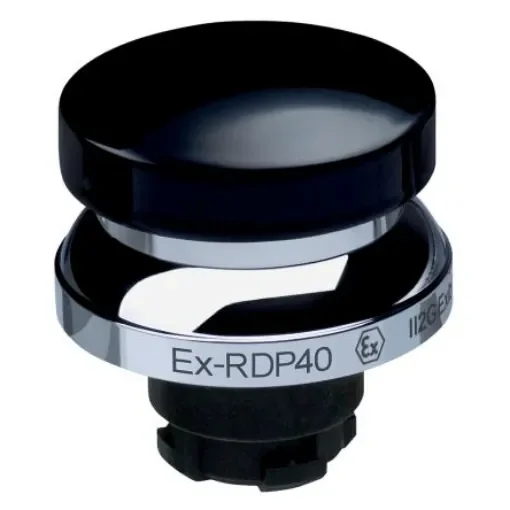 Schmersal EX-RDP Series Black Momentary Push Button Head, 22.3mm Cutout, IECEx - EX-RDP40SW product image