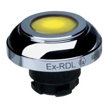 Schmersal EX-RDL Series Yellow Illuminated Momentary Push Button Head, 22.3mm Cutout, IECEx - EX-RDLGB product image