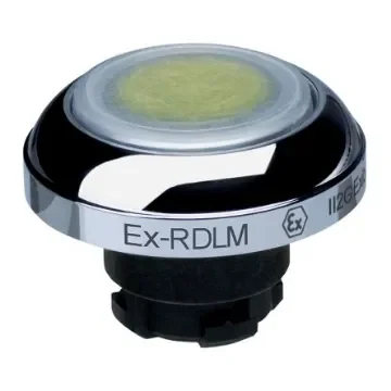 Schmersal EX-RDL Series Yellow Illuminated Momentary Push Button Head, 22.3mm Cutout, IECEx - EX-RDLMGB product image