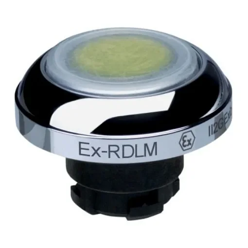 Schmersal EX-RDL Series Yellow Illuminated Momentary Push Button Head, 22.3mm Cutout, IECEx - EX-RDLMGB product image