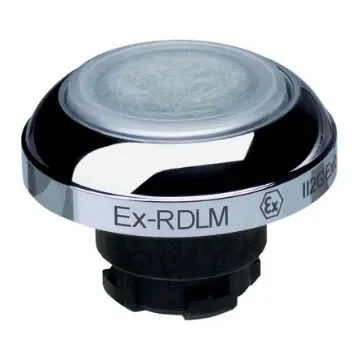 Schmersal EX-RDL Series White Illuminated Momentary Push Button Head, 22.3mm Cutout, IECEx - EX-RDLMWS product image