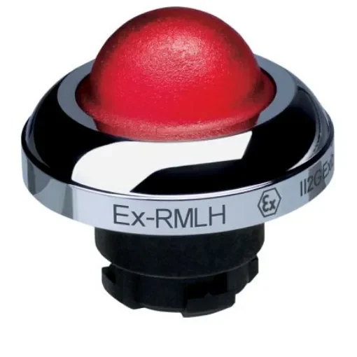 Schmersal EX-RMLH Series Red Illuminated Momentary Push Button Head, 22.3mm Cutout, IECEx - EX-RMLHRT product image