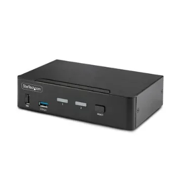 StarTech.com 2 Port USB DisplayPort KVM Switch, 3.5 mm Stereo 7680 x 4320 Maximum Resolution - D86A2-2-PORT-8K-KVM product image