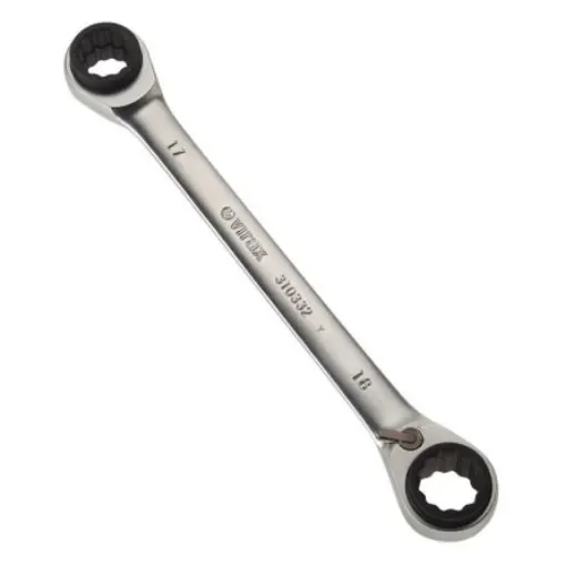 Virax Ratchet Combination Spanner, 150 mm Overall, 16 mm, 17 mm, 18 mm, 19 mm Jaw Capacity, Ratchet Handle - 310332 product image